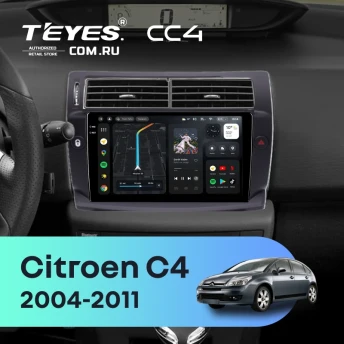 Штатная магнитола Teyes CC4 8/128 Citroen C4 1 (2004-2011) (черная)