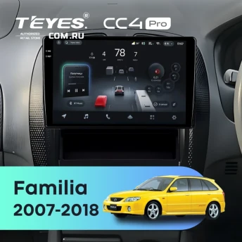 Штатная магнитола Teyes CC4 Pro 12/256 Mazda Familia (2007-2018) Правый руль