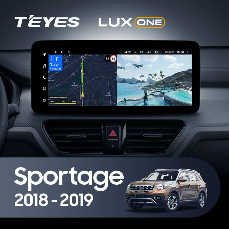 Штатная магнитола Teyes LUX ONE 4/64 Kia Sportage (2018-2019) Тип-B