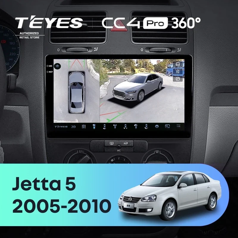 Штатная магнитола Teyes CC4 Pro 360 8/128 Volkswagen Jetta 5 (2005-2010) F2