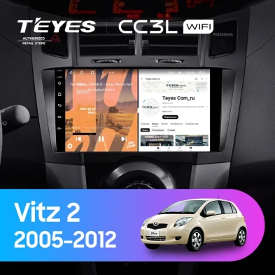 Штатная магнитола Teyes CC3L WiFi 2/32 Toyota Vitz 2 XP90 (2005-2012) F2