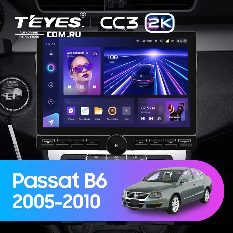Штатная магнитола Teyes CC3 2K 6/128 Volkswagen Passat B6 (2005-2010) (13" с кнопками)