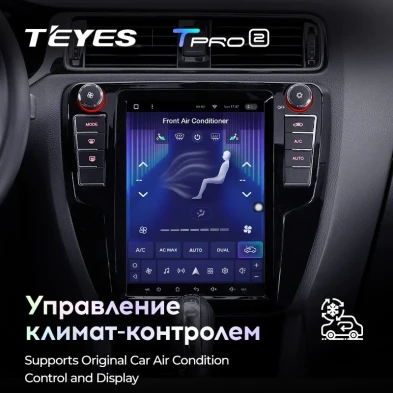 Штатная магнитола Tesla style Teyes TPRO 2 4/32 Volkswagen Jetta 6 (2011-2018) Тип-A