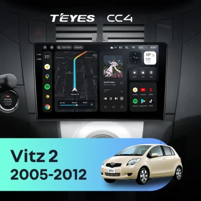 Штатная магнитола Teyes CC4 6/64 Toyota Vitz 2 XP90 (2005-2012) F2