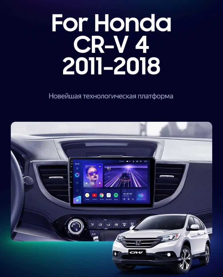 Штатная магнитола Teyes CC3L 4/32 Honda CR-V 4 RM RE (2011-2018) Тип-C