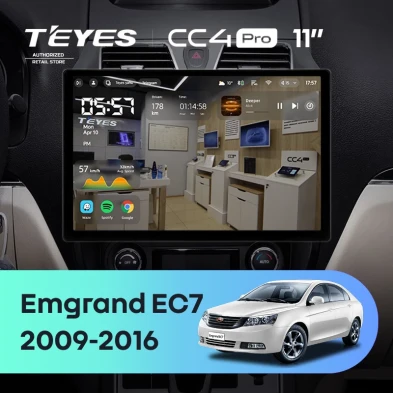 Штатная магнитола Teyes CC4 Pro 8/128 Geely Emgrand EC7 1 (2009-2016) (11")