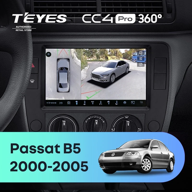 Штатная магнитола Teyes CC4 Pro 360 12/256 Volkswagen Passat B5 (2000-2005)