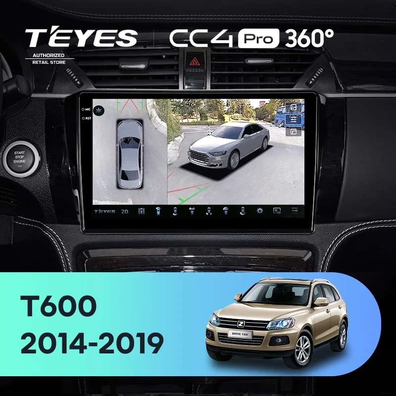 Штатная магнитола Teyes CC4 Pro 360 12/256 Zotye T600 (2014-2019)
