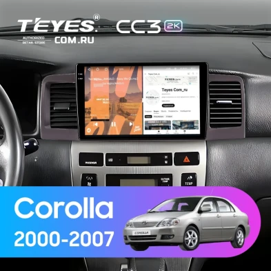 Штатная магнитола Teyes CC3 2K 360 6/128 Toyota Corolla 120 (2000-2007) (коричневая) F1
