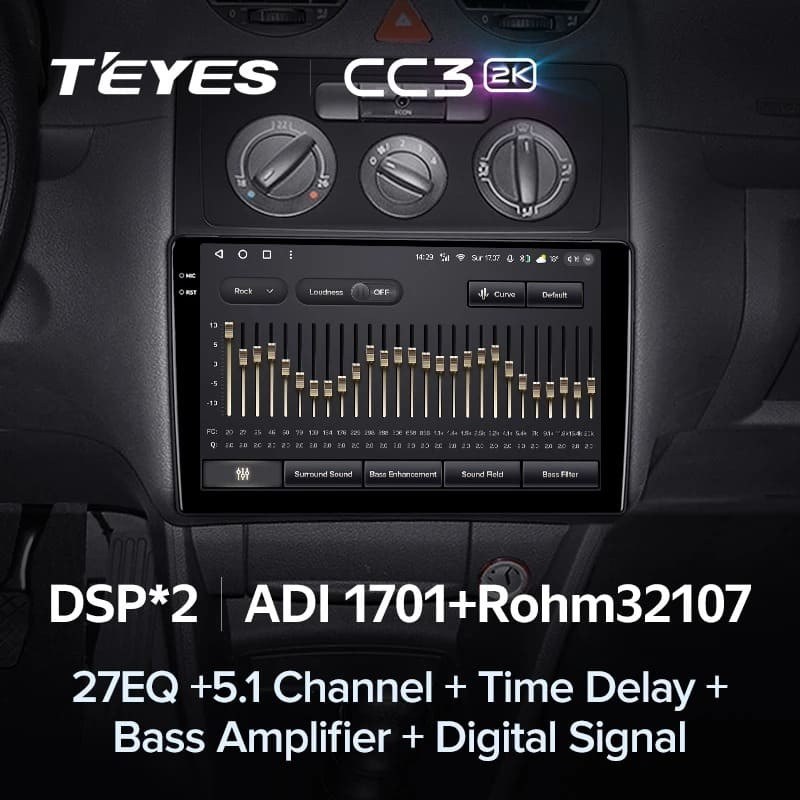 Штатная магнитола Teyes CC3 2K 4/64 Volkswagen Caddy 2K (2004-2010) (10 inch Universal)