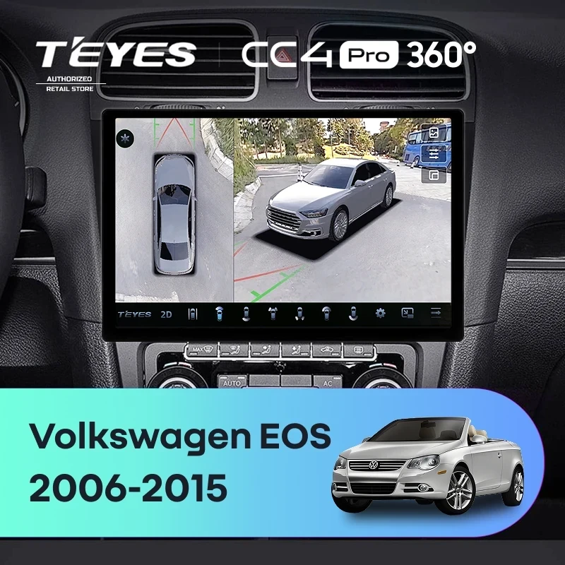 Штатная магнитола Teyes CC4 Pro 360 8/128 Volkswagen EOS (2006-2015) (11")