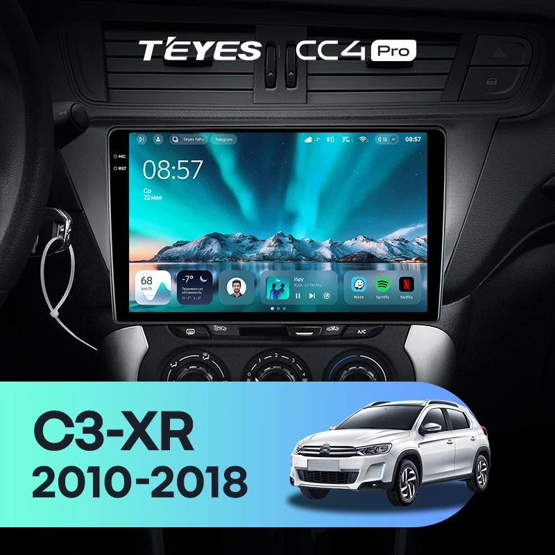 Штатная магнитола Teyes CC4 Pro 12/256 Citroen C3-XR (2010-2018) F2