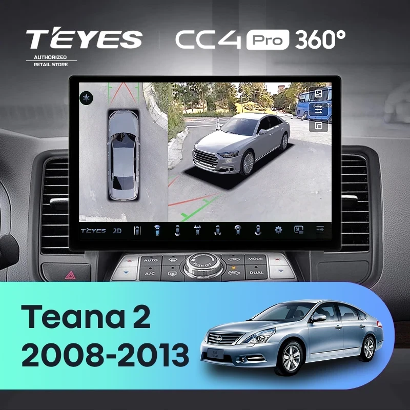 Штатная магнитола Teyes CC4 Pro 360 12/256 Nissan Teana J32 (2008-2013) Тип-A (13")