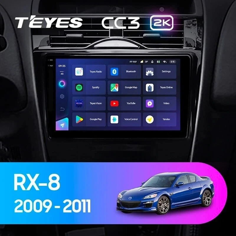 Штатная магнитола Teyes CC3 2K 4/32 Mazda RX-8 SE (2009-2011)