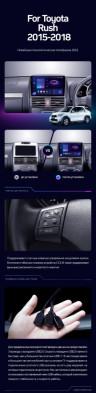 Штатная магнитола Teyes CC3L 4/64 Toyota Rush (2015-2018) Правый руль