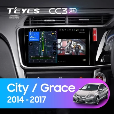 Штатная магнитола Teyes CC3 2K 4/32 Honda City (2014-2017) Тип-A Правый руль