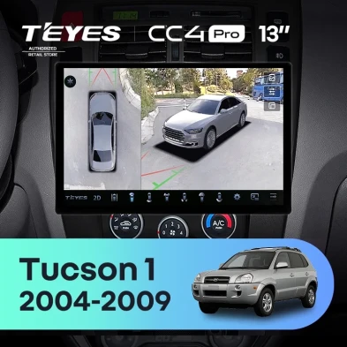 Штатная магнитола Teyes CC4 Pro 360 12/256 Hyundai Tucson 1 (2004-2009) F2 (13")
