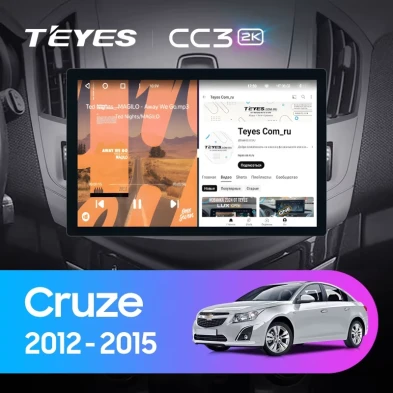 Штатная магнитола Teyes CC3 2K 6/128 Chevrolet Cruze J300 J308 (2012-2015) F1 (11")