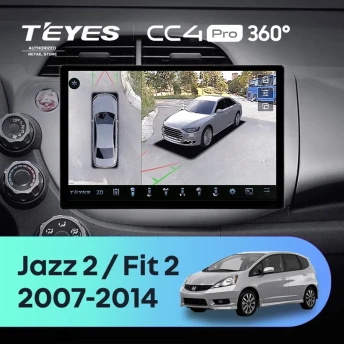 Штатная магнитола Teyes CC4 Pro 360 12/256 Honda Jazz 2 (2007-2014) (11")