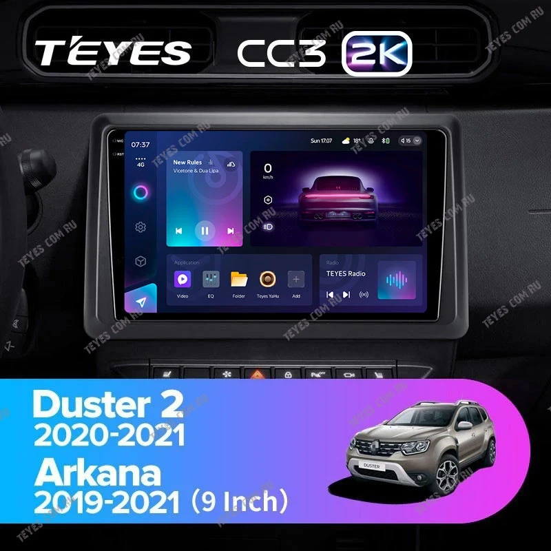 Штатная магнитола Teyes CC3 2K 4/64 Renault Arkana (2019-2021) F2