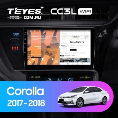 Штатная магнитола Teyes CC3L WiFi 2/32 Toyota Corolla (2017-2018) Тип-B