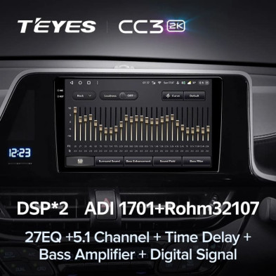 Штатная магнитола Teyes CC3 2K 360 6/128 Toyota C-HR (2016-2020) F1 Правый руль