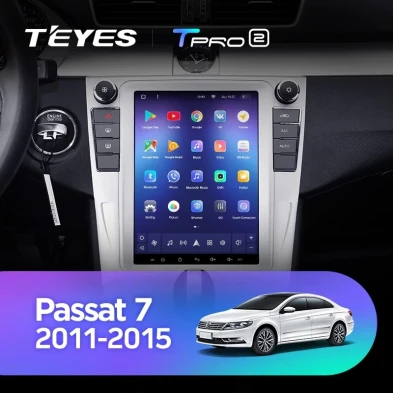 Штатная магнитола Tesla style Teyes TPRO 2 4/64 Volkswagen Passat 7 B7 NMS (2011-2015) Тип-A