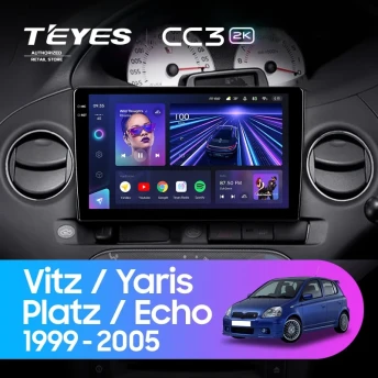 Штатная магнитола Teyes CC3 2K 6/128 Toyota Echo (1999-2005) F2