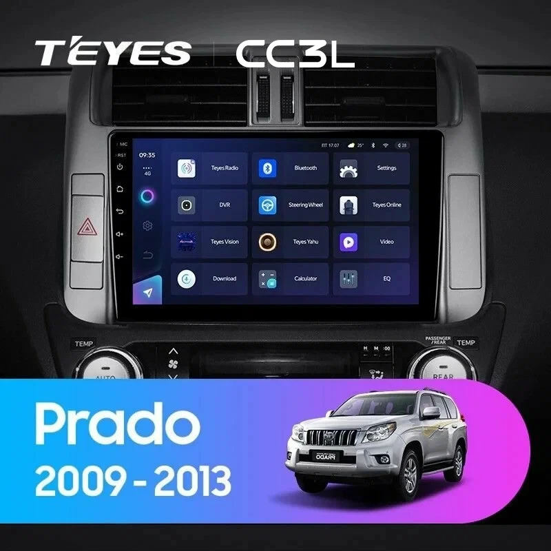 Штатная магнитола Teyes CC3L 4/64 Toyota Land Cruiser Prado 150 (2009-2013) F2 Тип-A