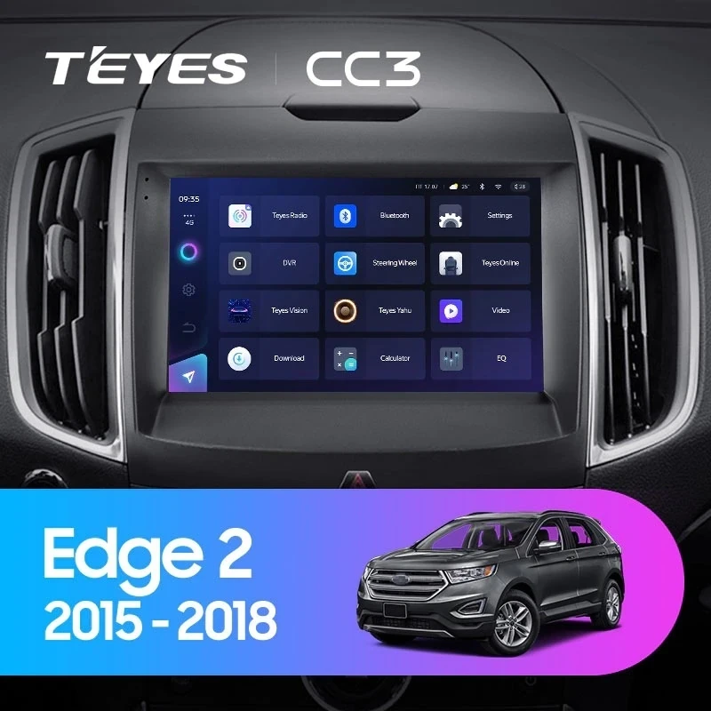 Штатная магнитола Teyes CC3 4/32 Ford Edge 2 (2015-2018) F2