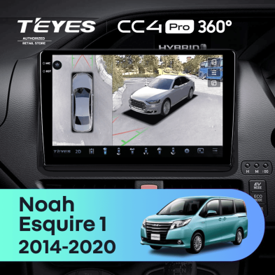 Штатная магнитола Teyes CC4 Pro 360 8/128 Toyota Voxy III R80 (2014-2020) F2 Правый руль