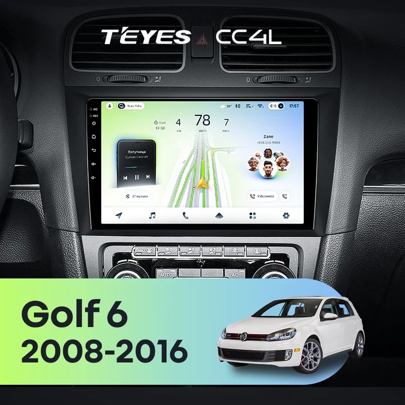 Штатная магнитола Teyes CC4L 4/64 Volkswagen Golf 6 (2008-2016)