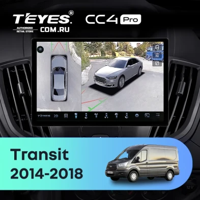 Штатная магнитола Teyes CC4 Pro 360 8/128 Ford Transit Van L3H2 (2014-2018) (13")