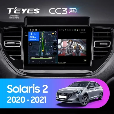 Штатная магнитола Teyes CC3 2K 360 6/128 Hyundai Solaris 2 (2020-2021)