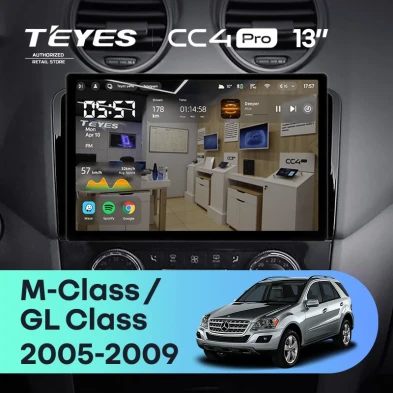 Штатная магнитола Teyes CC4 Pro 12/256 Mercedes-Benz ML-Class (2005-2009) F1 (13")