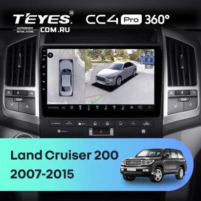 Штатная магнитола Teyes CC4 Pro 360 12/256 Toyota Land Cruiser 11 200 (2007-2015) F3 Тип-B