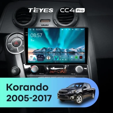 Штатная магнитола Teyes CC4 Pro 8/128 SsangYong Korando Sports (2005-2017)