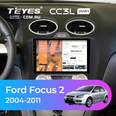 Штатная магнитола Teyes CC3L WiFi 2/32 Ford Focus 2 (2004-2011) (черная) F2