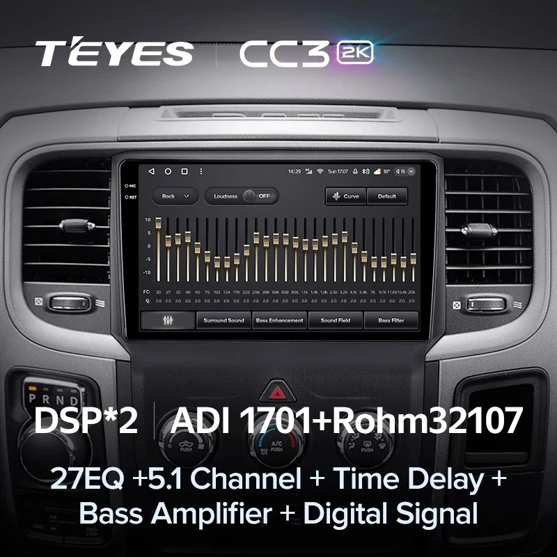 Штатная магнитола Teyes CC3 2K 360 6/128 Dodge Ram 4 DJ DS (2013-2019) F2