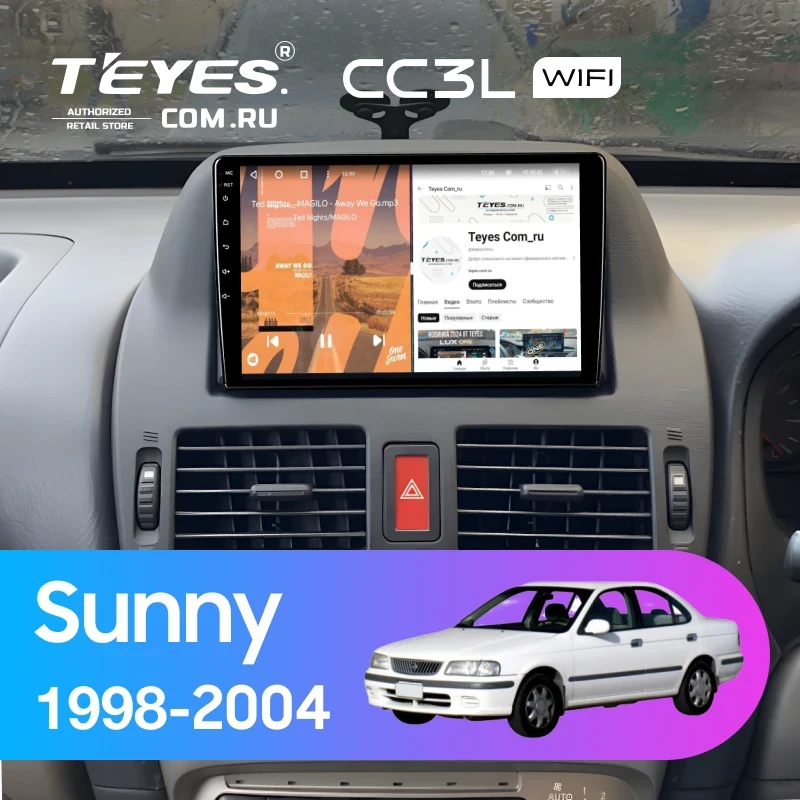 Штатная магнитола Teyes CC3L WiFi 2/32 Nissan Sunny B15 (1998-2004)