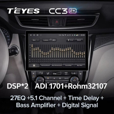 Штатная магнитола Teyes CC3 2K 4/64 Nissan X-Trail 3 T32 (2013-2021) F2 Тип-AВ (13")