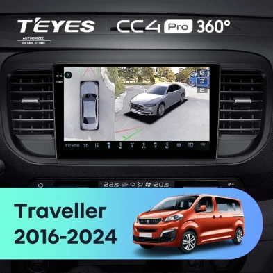 Штатная магнитола Teyes CC4 Pro 360 8/128 Peugeot Traveller (2016-2024)
