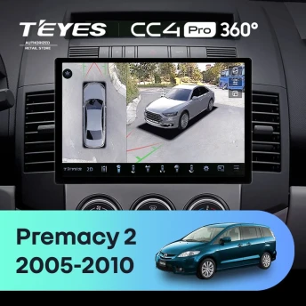 Штатная магнитола Teyes CC4 Pro 360 12/256 Mazda Premacy 2 (2005-2010) (11")