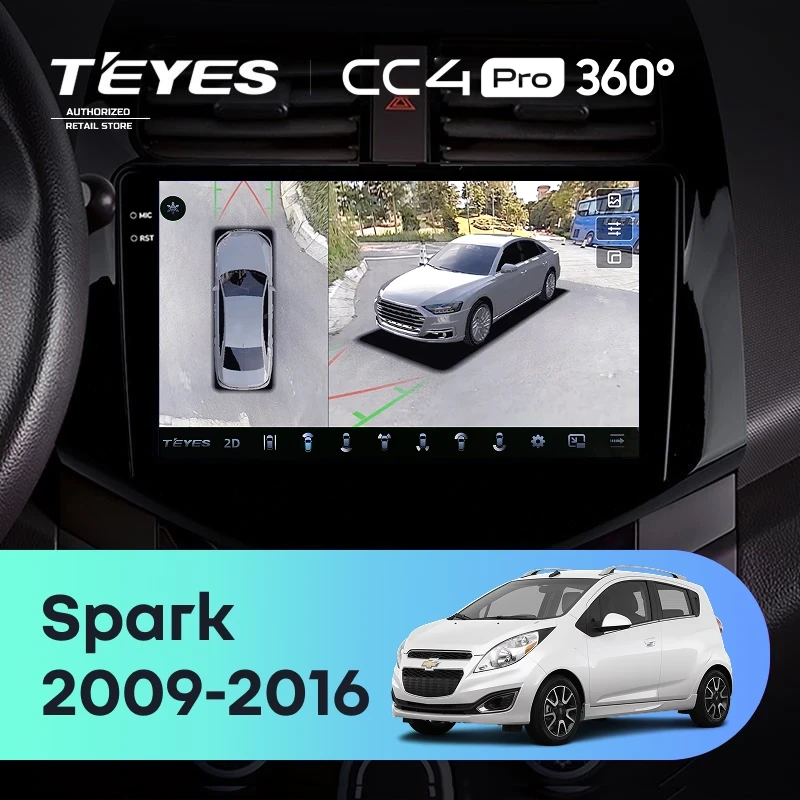 Штатная магнитола Teyes CC4 Pro 360 8/128 Chevrolet Spark M300 (2009-2016) F1
