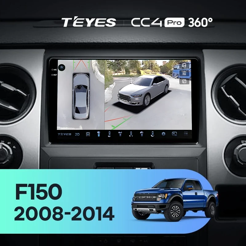 Штатная магнитола Teyes CC4 Pro 360 8/128 Ford F150 P415 Raptor (2008-2014) F2