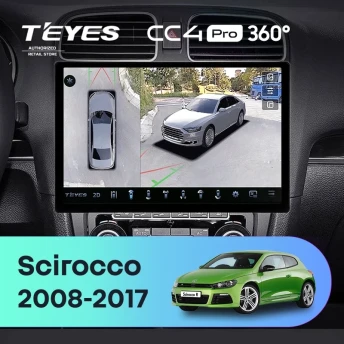 Штатная магнитола Teyes CC4 Pro 360 12/256 Volkswagen Scirocco (2008-2017) (13")