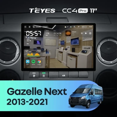Штатная магнитола Teyes CC4 Pro 12/256 для GAZ Gazelle Next (2013-2021) F1 (11")