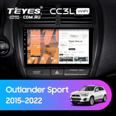 Штатная магнитола Teyes CC3L WiFi 2/32 Mitsubishi Outlander Sport (2015-2026) Тип-A