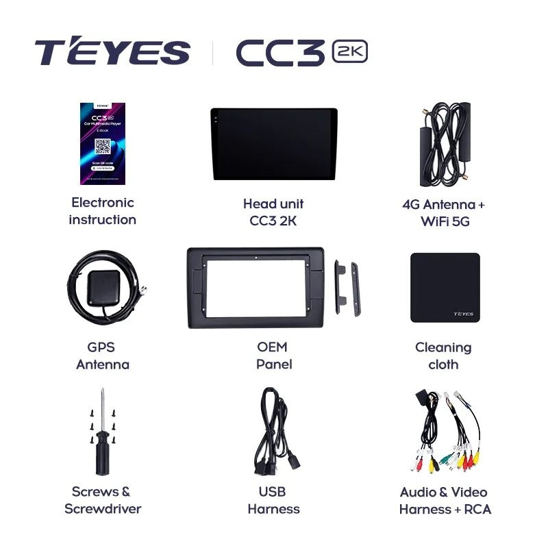 Штатная магнитола Teyes CC3 2K 360 6/128 Toyota Coaster (2013-2015)