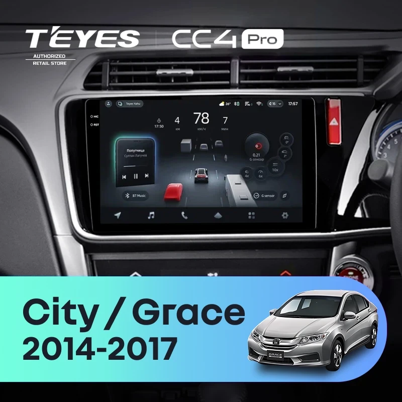 Штатная магнитола Teyes CC4 Pro 8/128 Honda Grace (2014-2017) Тип-B Правый руль
